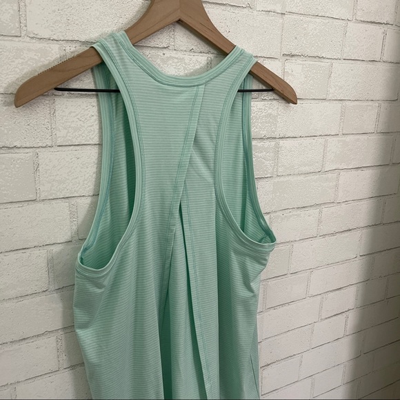 GAP FIT Mint Striped Open Back Tank Top - Picture 8 of 11